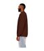 Casual Classics Mens Ringspun Cotton Extended Neckline Oversized Sweatshirt (Chocolate)