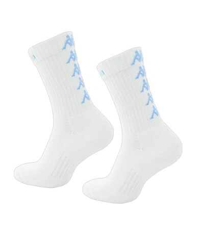 Chaussettes de sport blanc/bleu kappa eleno - 35/38
