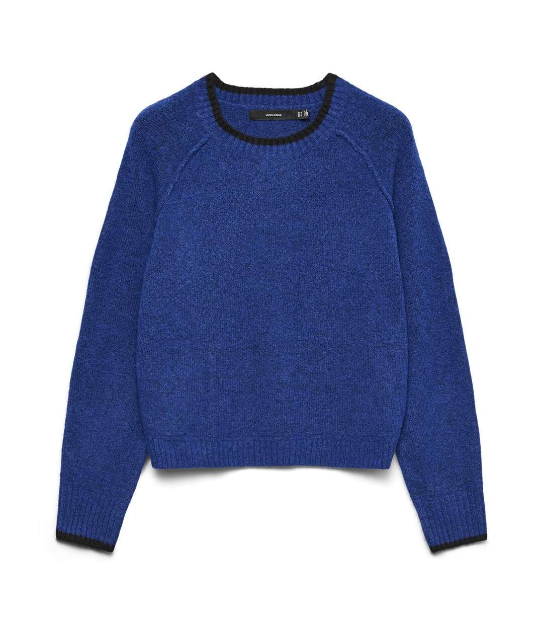 Pull bleu femme vero moda maquarius  raglan-1
