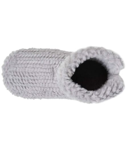 Isotoner Chaussons extra-light Bottillons femme imitation fourrure, semelle antidérapante
