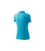 Womens/ladies Pique Polo Shirt Blue Adler-2