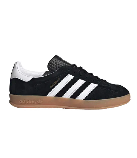 Womens/ladies Gazelle Suede Trainers Black White Adidas