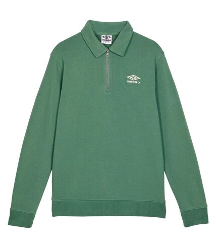 Umbro Mens Polo Sweatshirt (Fir/Ecru)