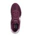 Womens/ladies skech-air court air wave suede trainers burgundy/white Skechers-4