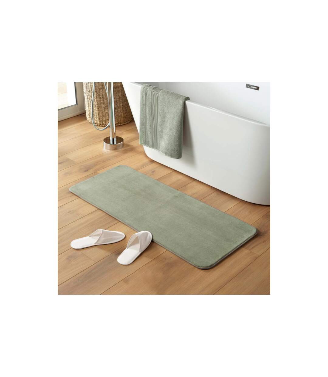 Tapis de Bain Microfibre Vitamine 50x120cm Sauge-2