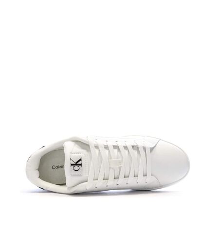 Baskets blanches/noires homme calvin klein jeans 3 cupsole
