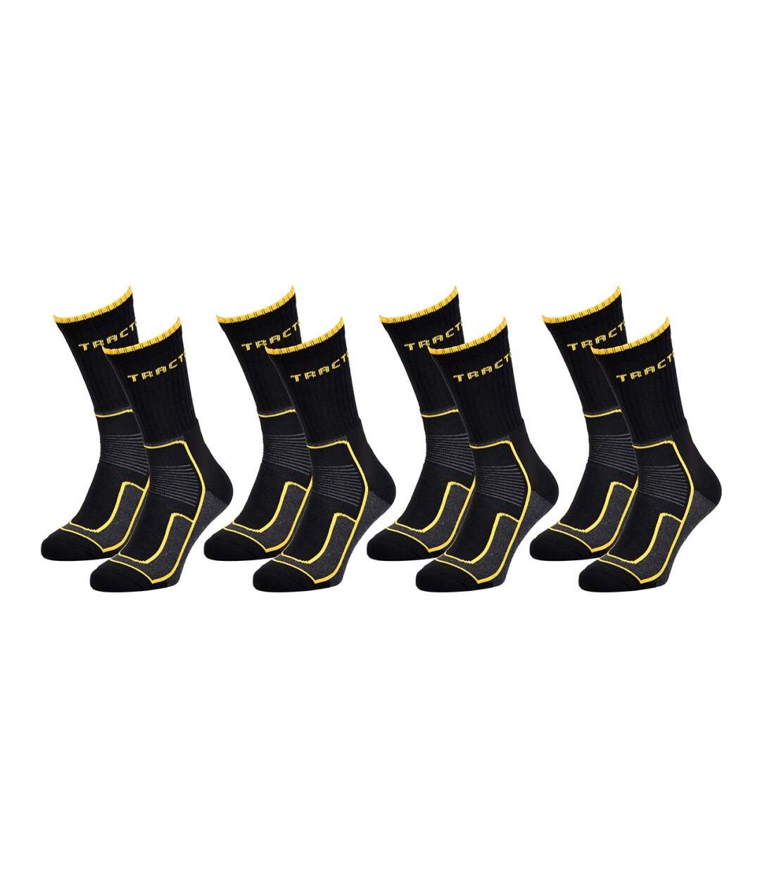 Chaussettes de Travail TRACTO pour Homme Résistance et Qualité Pro - Pack de 4-1
