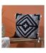 Kalai tufted tassel cushion cover 45cm x 45cm black Furn