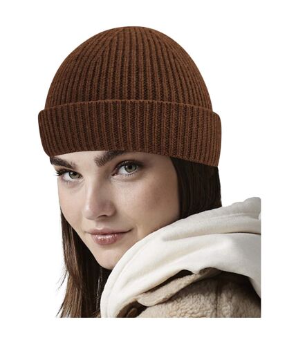 Bonnet recycled harbour adulte marron clair Beechfield