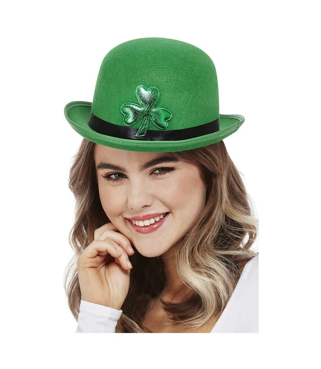 Chapeau melon adulte vert Smiffys-2