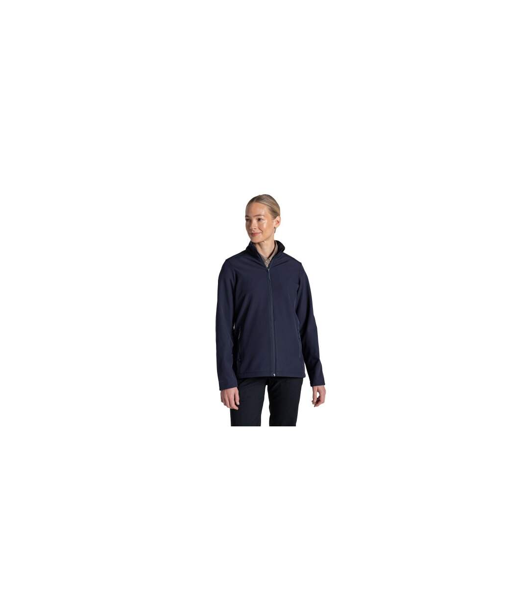 Veste Softshell Décontractée À Col Montant Expert Basecamp Femme Bleu Marine Foncé Craghoppers-1