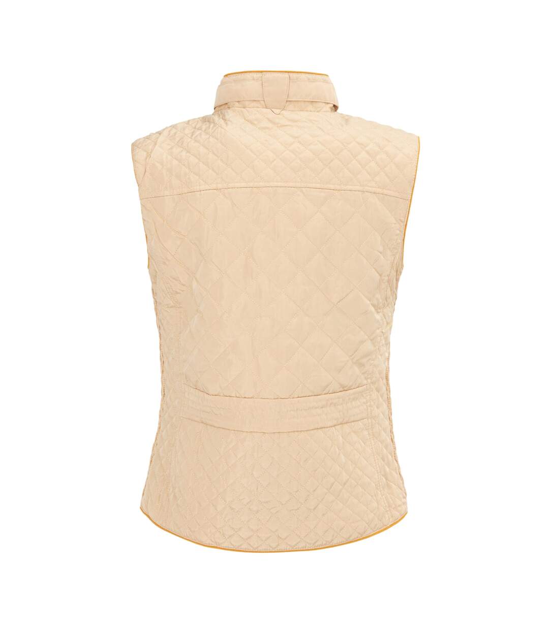 Doudoune Sans Manches Motif/style Matelassé Femme Beige Miso-2