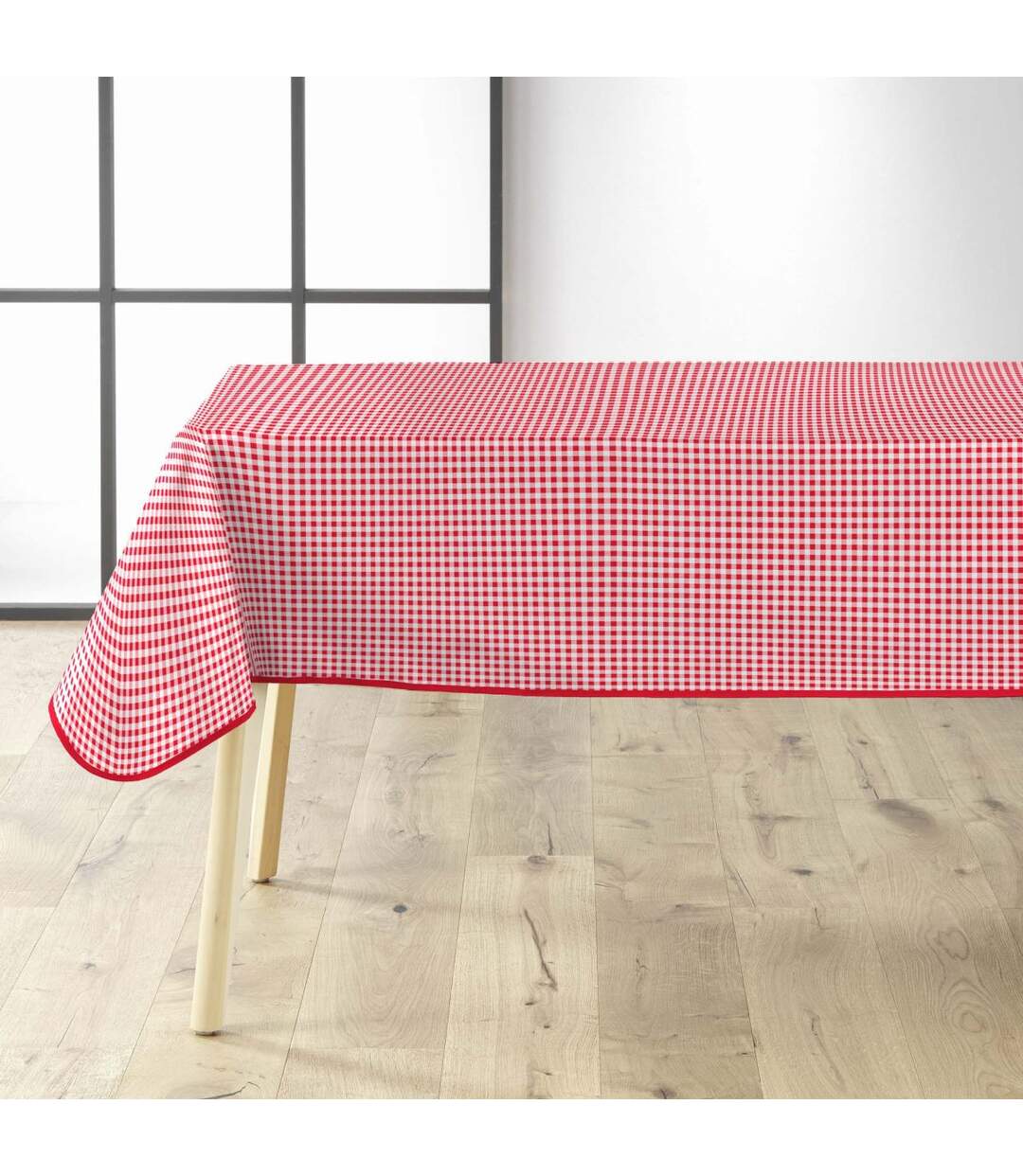 Nappe Imprimé Miny Vichy 140x240cm Rouge-1