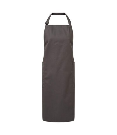 Premier Organic Fairtrade Certified Recycled Full Apron (Dark Grey) (One Size)