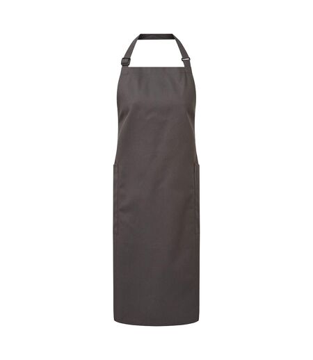 Organic fairtrade certified recycled full apron one size dark grey Premier