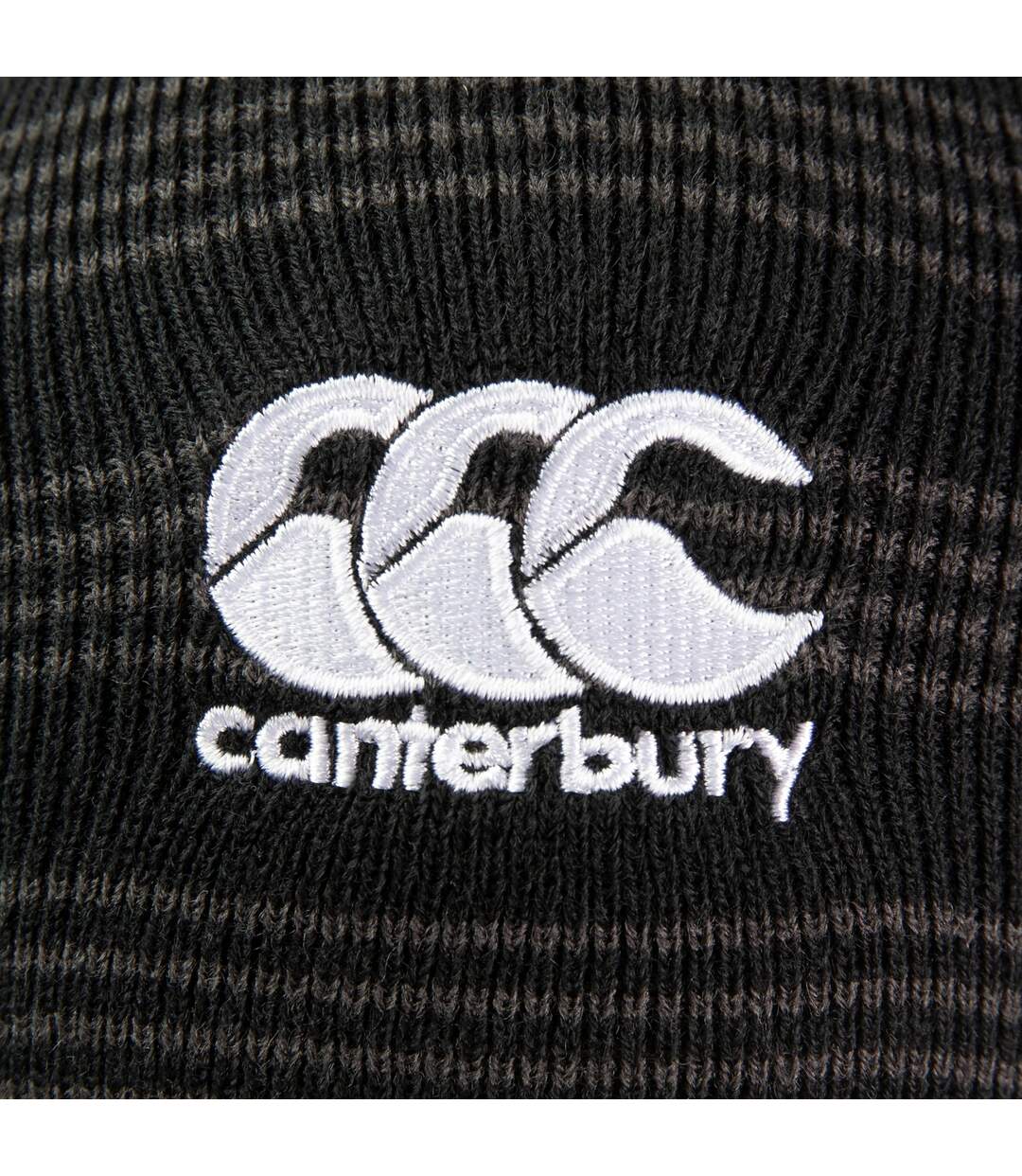 Unisex Adult Embroidered Logo Beanie Black Canterbury-4