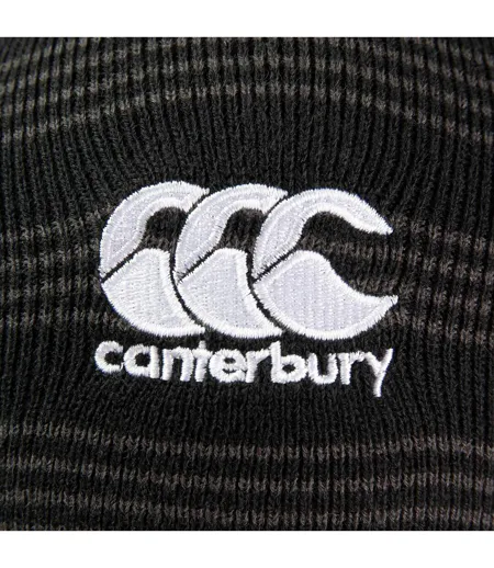 Unisex Adult Embroidered Logo Beanie Black Canterbury