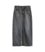 Womens/ladies Denim High Waist Maxi Skirt Black Levis-2