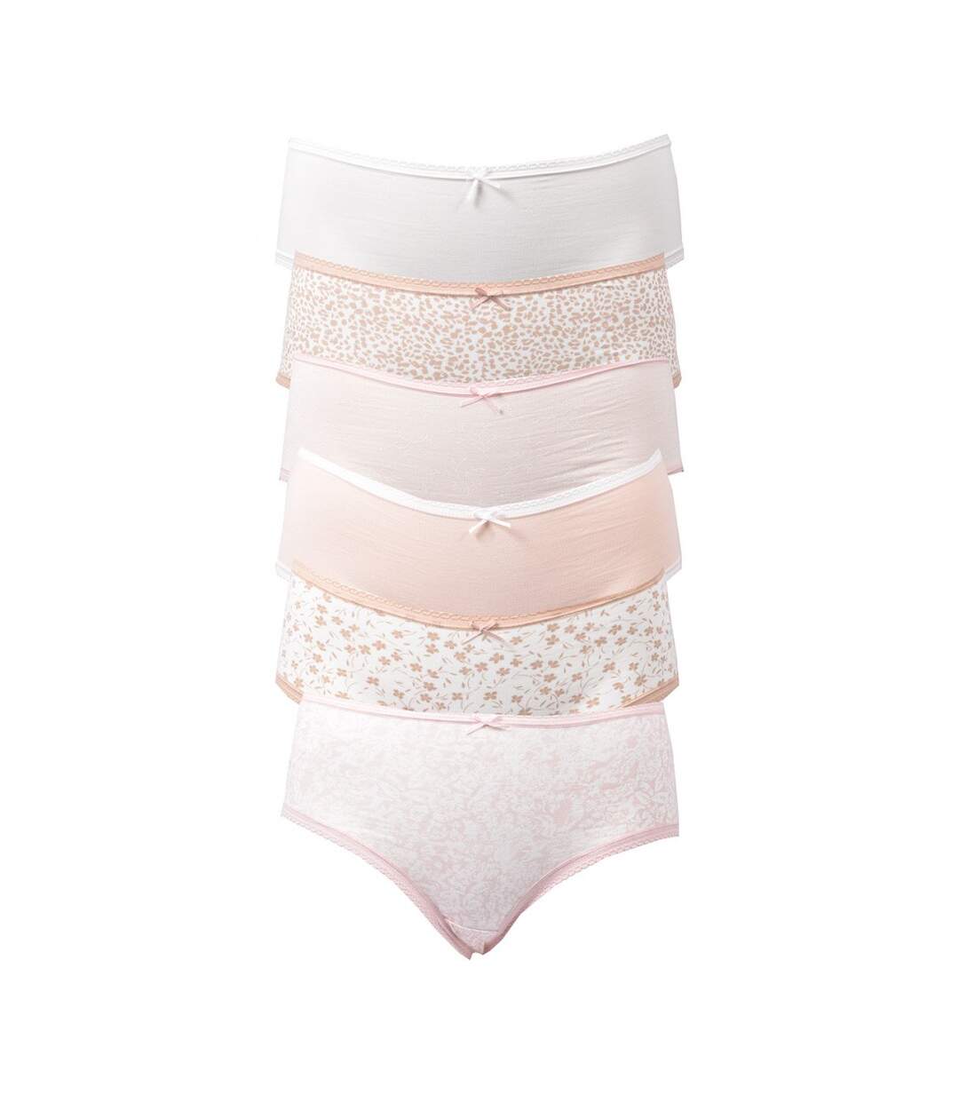 Culottes Femme Ultra confort Bordure Dentelle VC22020 Pack de 6 Culottes-1