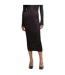 Womens/ladies Farmina Knitted Midi Skirt Dark Burgundy Boss-4