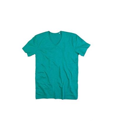 Stedman Mens Shawn V Neck Slub T-Shirt (Bahama Green) - UTAB374