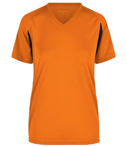 t-shirt running respirant JN316 - orange - FEMME