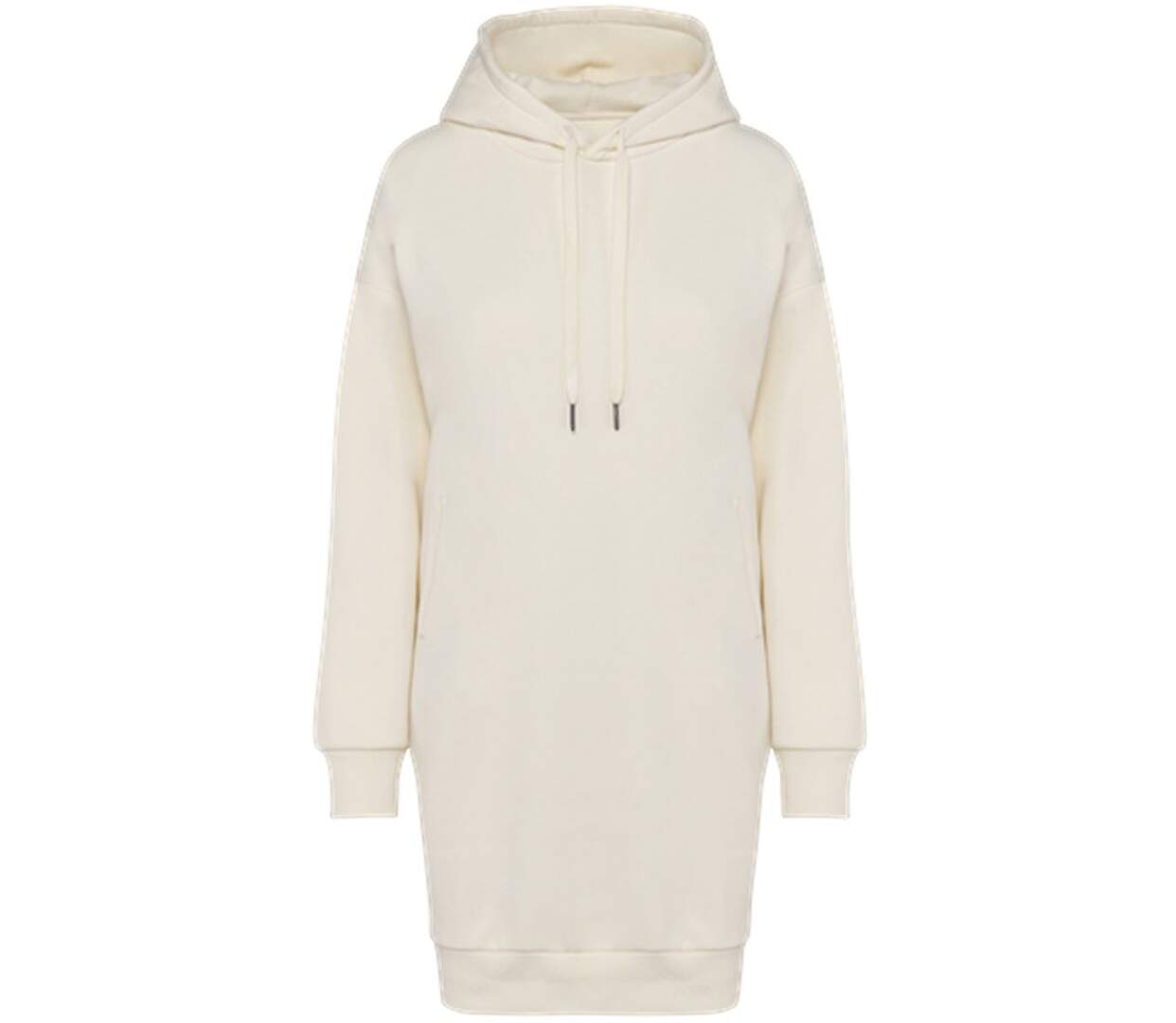 Robe sweat à capuche - Femme - PAT5005 - beige ivoire-1