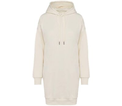 Robe sweat à capuche - Femme - PAT5005 - beige ivoire