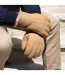 Isotoner Gants homme chauds et doux, en cuir de mouton retourné-2