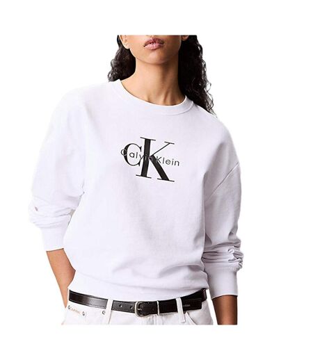 Sweat blanc femme calvin klein jeans lv047b234g