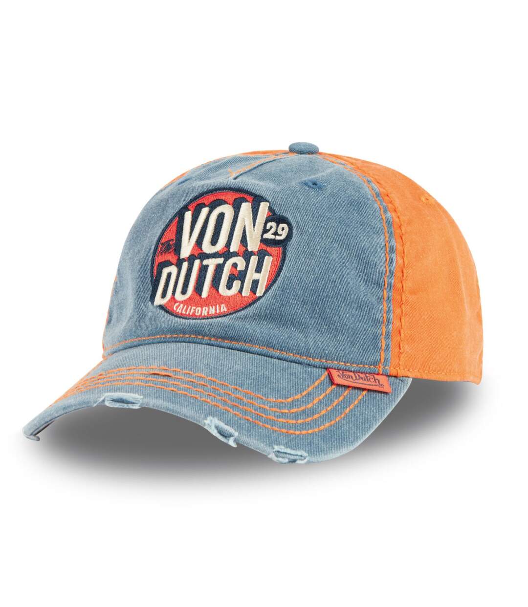 Casquette baseball en sergé de coton effet usé Retro Trend Vondutch-1