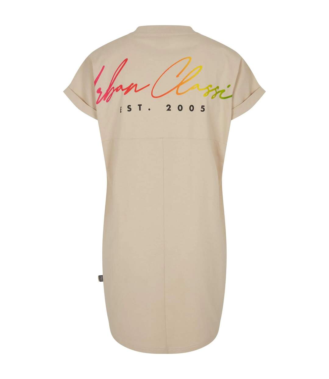 Womens/ladies Rainbow T-shirt Dress Soft Seagrass Urban Classics-2