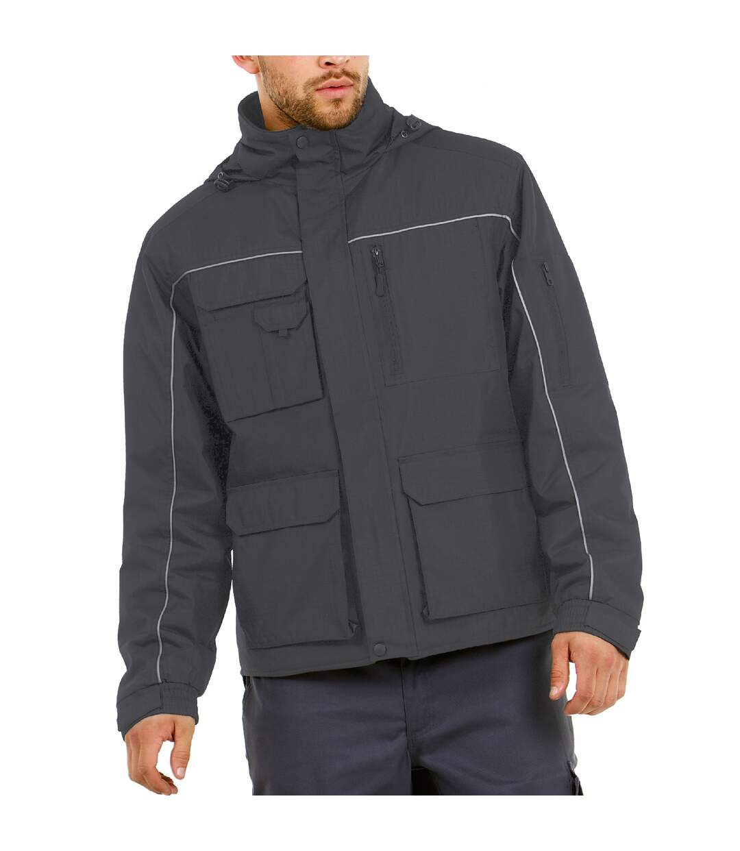 B&C Mens Shelter Pro Waterproof Jacket (Dark Gray) - UTRW4833