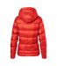 James and Nicholson Womens/Ladies Hooded Down Jacket (Flame Red/Black)