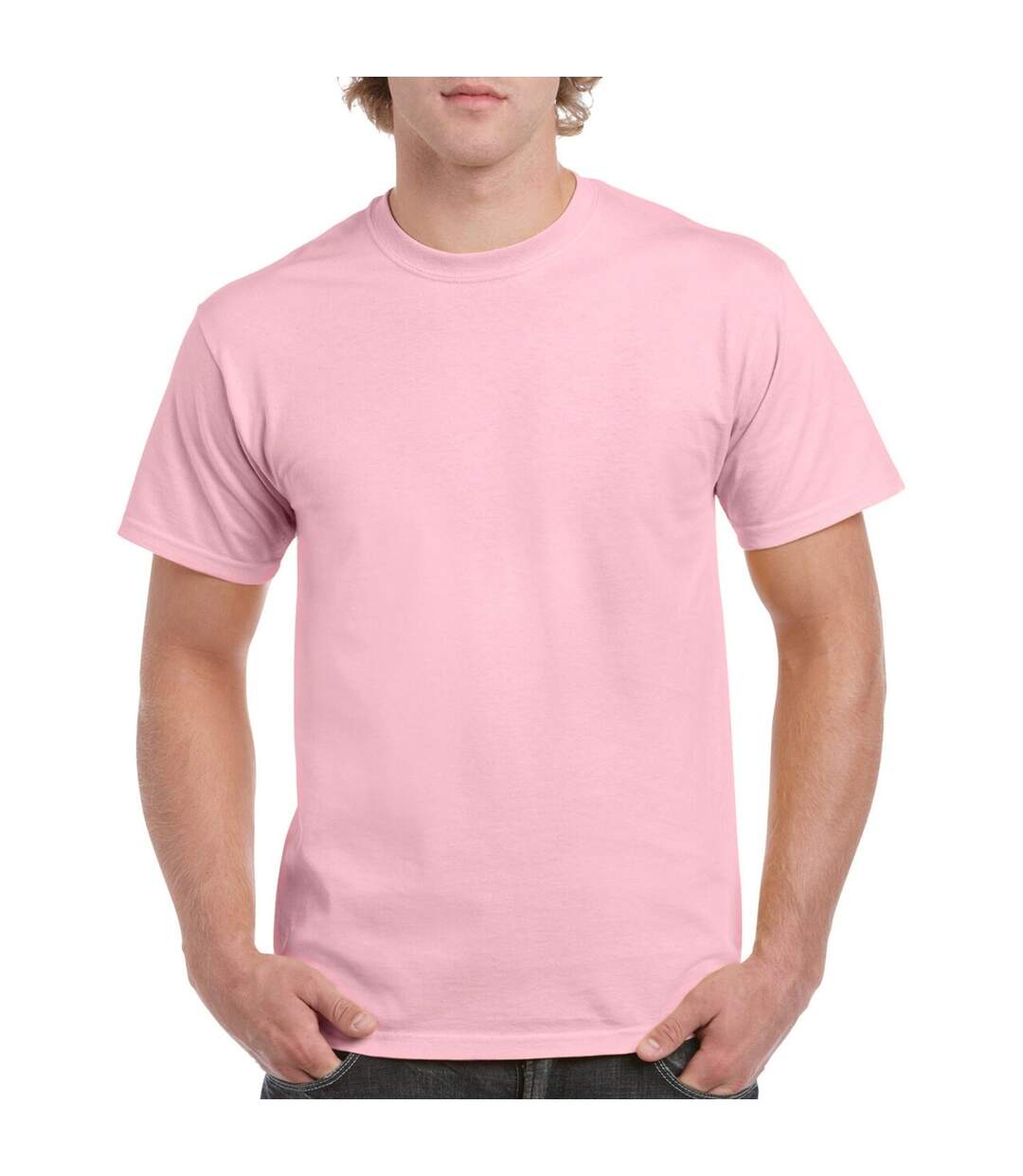 Gildan – Lot de 5 T-shirts manches courtes - Hommes (Rose clair) - UTBC4807