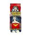3 Pairs Ladies Cotton Novelty Socks - Wonder Woman Pattern Comfortable Socks-2