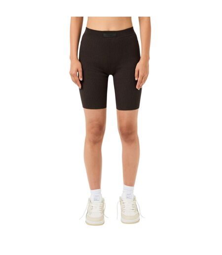 Womens/ladies Ribbed Cycling Shorts Off Black Fear Of God Essentials