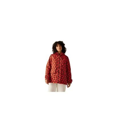Veste Imperméable Motif/style Floral Orla Kiely Femme Rouge Rouge Brûlé Regatta