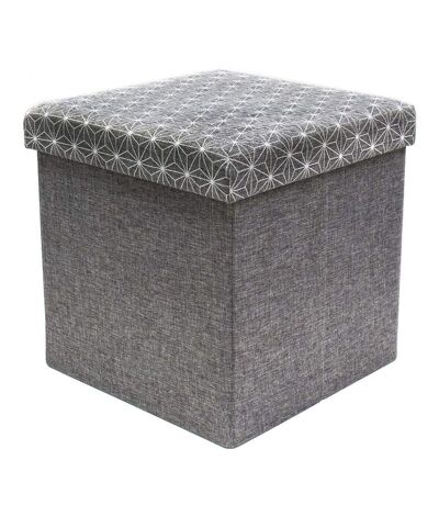 Coffre rangement pouf tissu