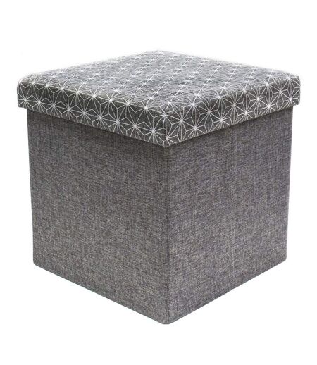 Coffre rangement pouf tissu