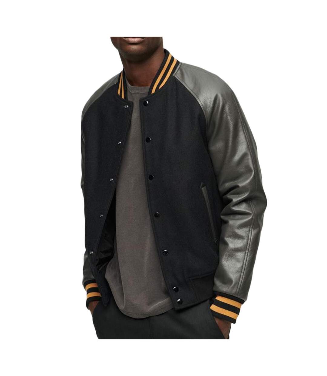 Bomber Noir Homme Superdry College Varsity - 3XL-1