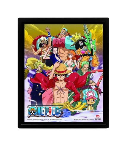 One Piece - Imprimé 3D STRAW HAT CREW VICTORY AT SUNSET (Multicolore) (25 cm x 20 cm) - UTPM8769