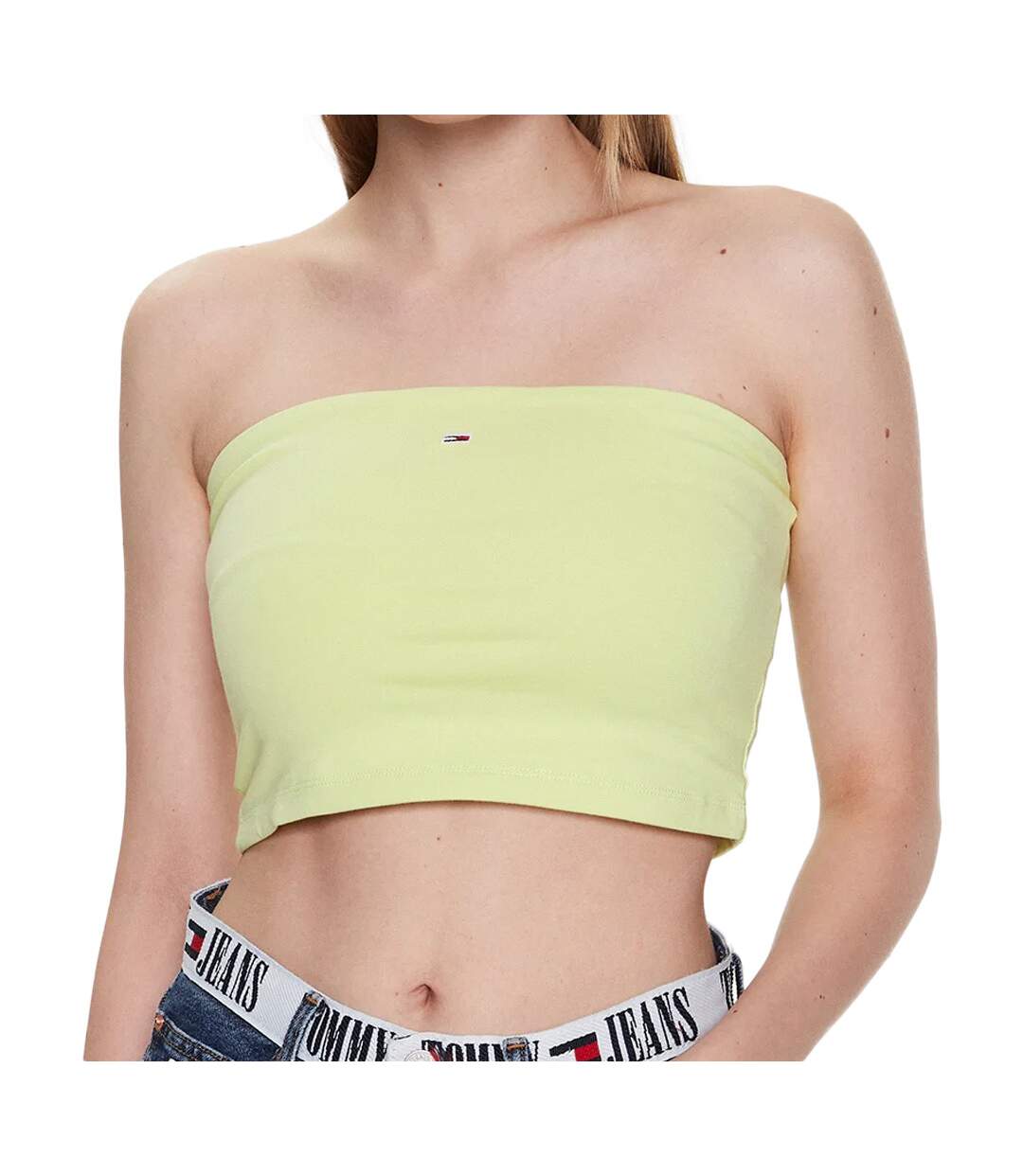 Top Bandeau Vert Femme Tommy Hilfiger Tjw Essential Tube T-1