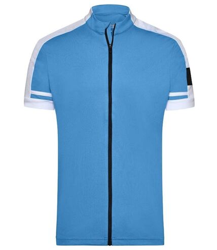 maillot cycliste zippé HOMME JN454 - bleu cobalt