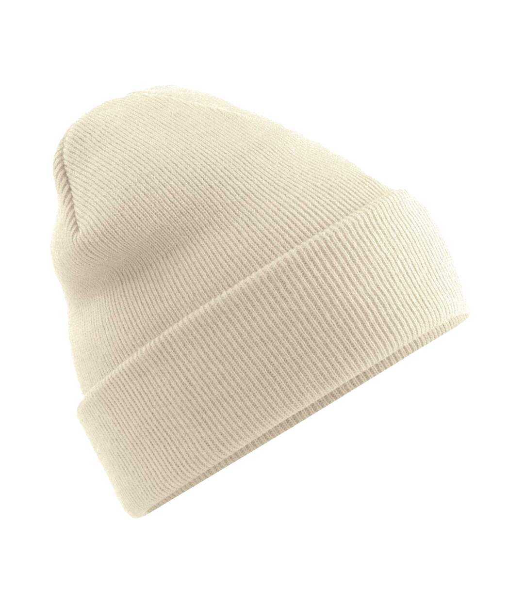 Bonnet Motif/style À Revers Original Blanc Cassé Beechfield-1