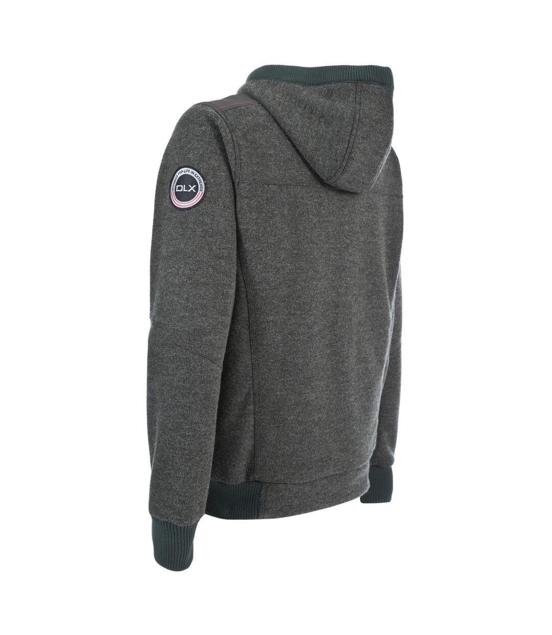 Trespass Mens Mathis Full Zip Knitted Fleece Jacket (Khaki Marl)