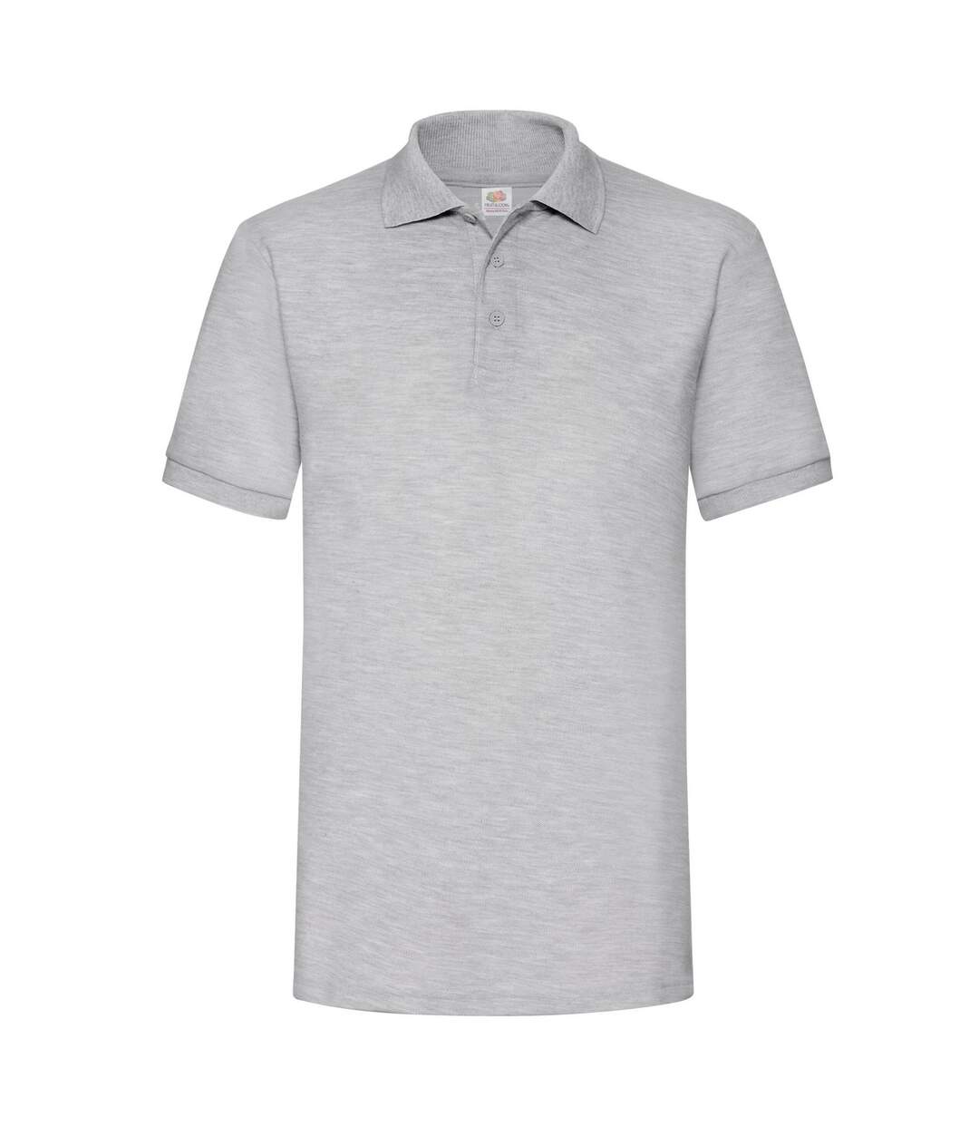 Mens 65/35 Heavyweight Polo Shirt Heather Grey Fruit Of The Loom-1