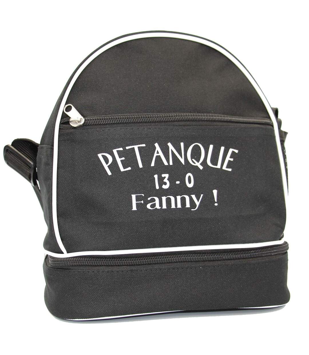 Sac bandoulière pour 3 boules de pétanque - 13-0 Fanny - noir-1
