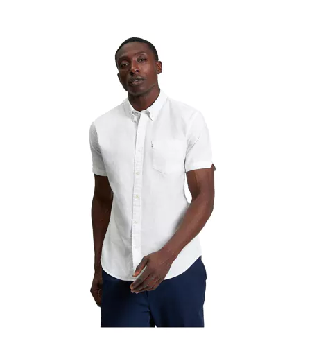 Chemise Manches Courtes Motif/style Signature Homme Blanc Ben Sherman