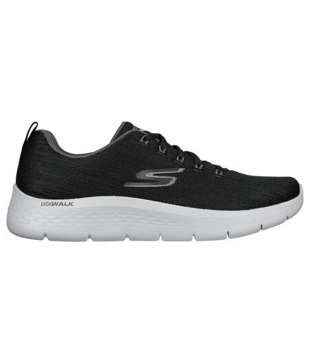 Mens go walk flex trainers black/grey Skechers